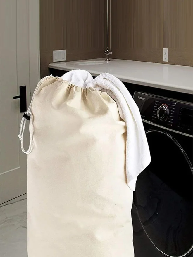 1Chase 1CHASE Extra Heavy Duty Washable Laundry Bag with Drawstring, 24X34cm